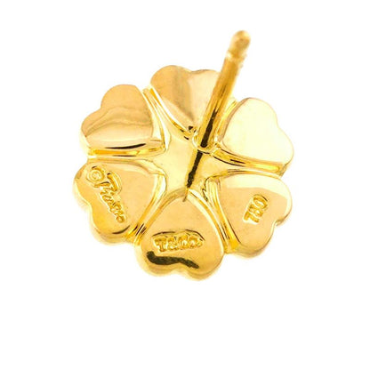Tiffany & Co Crown of Heart Earrings 18k YG Yellow Gold 750 Only Pierced
