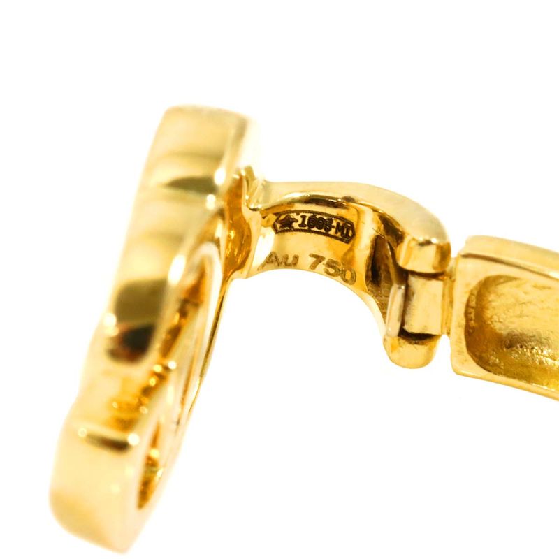 Gucci Double Earrings 18k YG Yellow Gold 750 Only Clip on