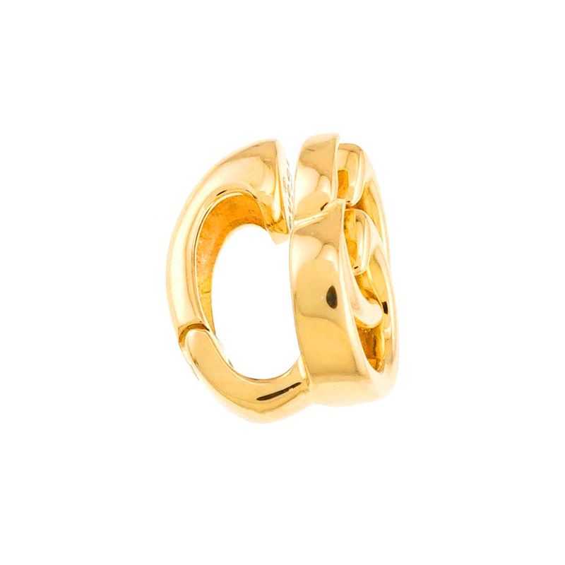 Gucci Double Earrings 18k YG Yellow Gold 750 Only Clip on