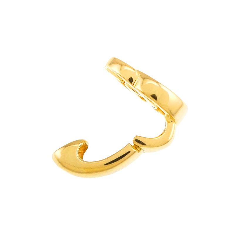 Gucci Double Earrings 18k YG Yellow Gold 750 Only Clip on