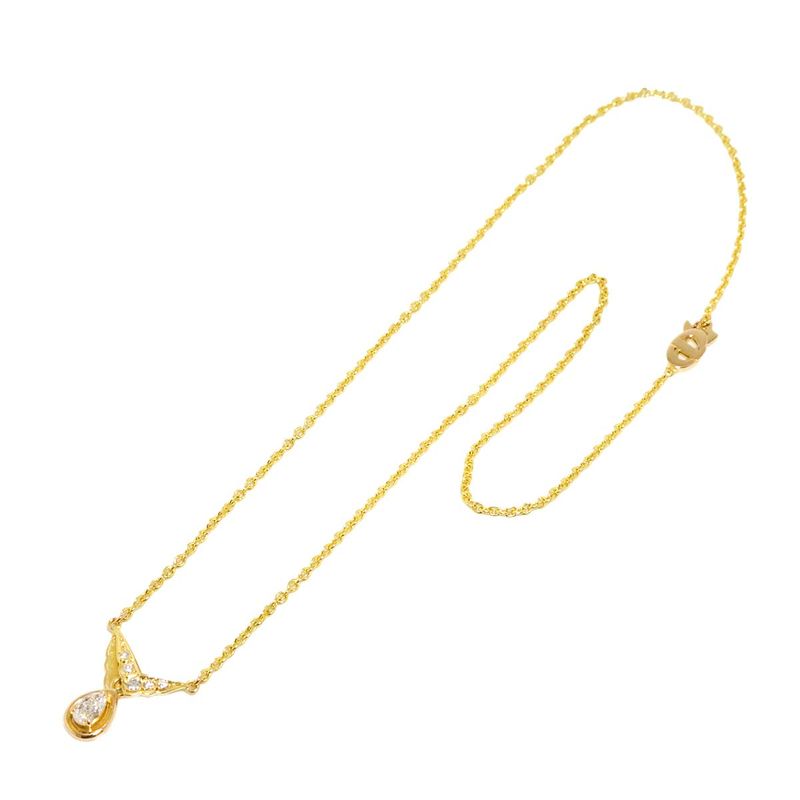 Dior Diamond 0.33 Necklace 18k YG Yellow Gold