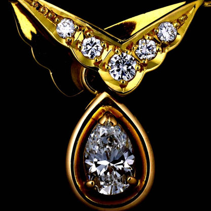 Dior Diamond 0.33 Necklace 18k YG Yellow Gold