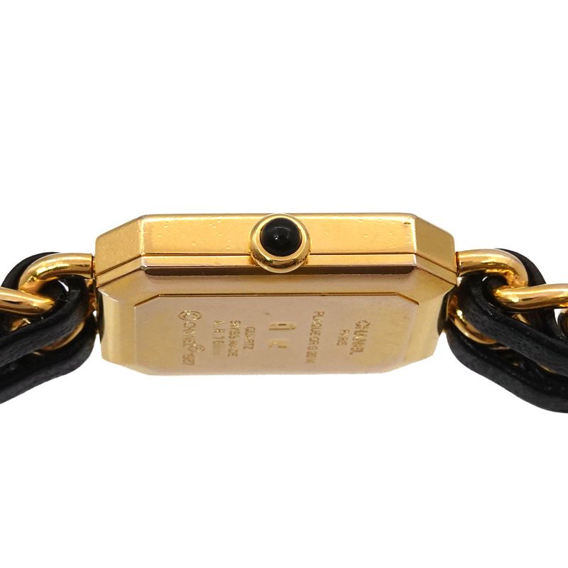 Chanel Premiere L Vintage Watch Black Gold