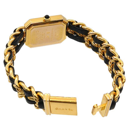 Chanel Premiere L Vintage Watch Black Gold