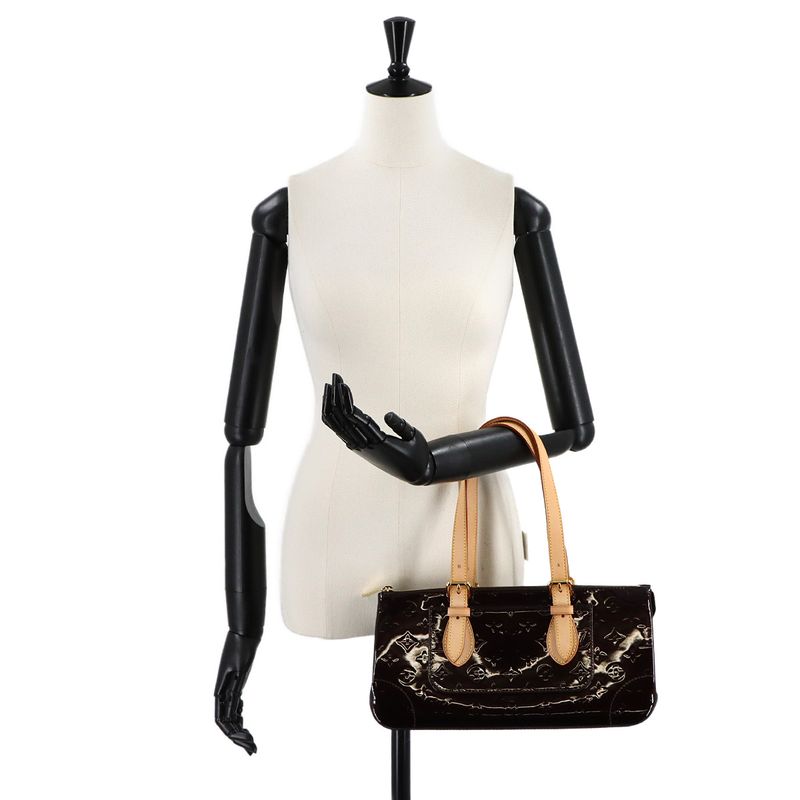 Louis Vuitton Monogram Vernis Rosewood Avenue Shoulder Bag Amarante