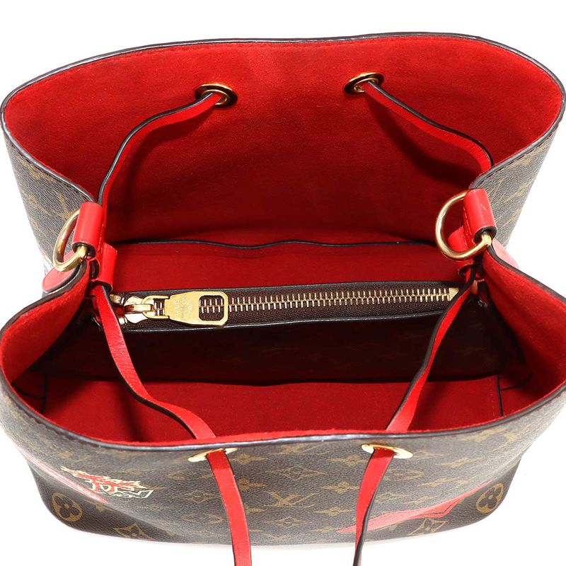 Louis Vuitton Monogram My LV World Tour Neo Noe Shoulder Bag Leather Coquelicot
