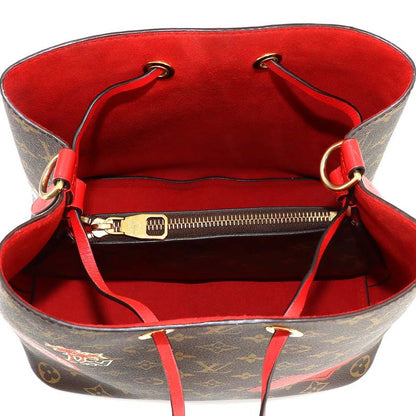 Louis Vuitton Monogram My LV World Tour Neo Noe Shoulder Bag Leather Coquelicot