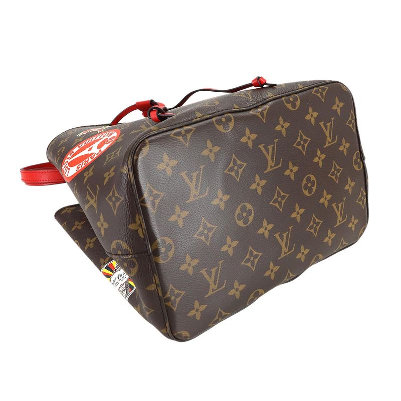 Louis Vuitton Monogram My LV World Tour Neo Noe Shoulder Bag Leather Coquelicot
