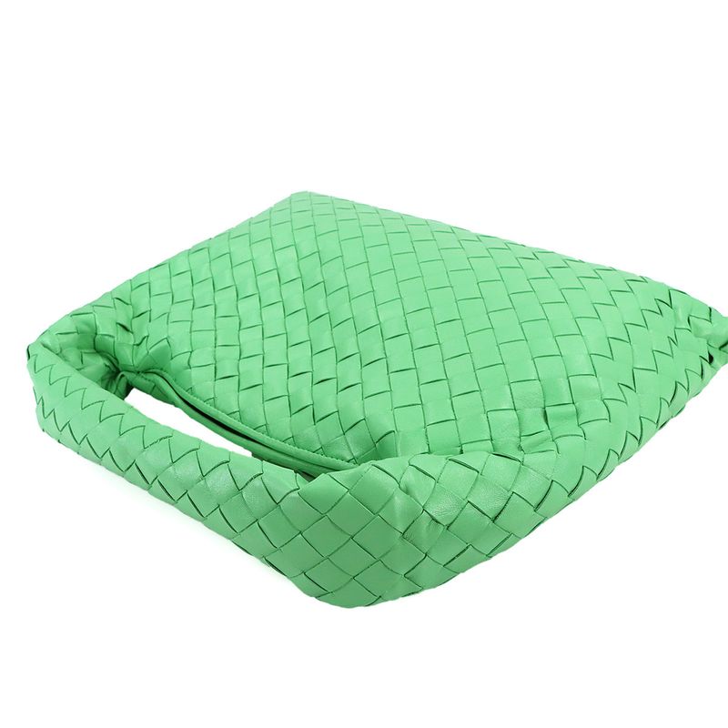 Bottega Veneta Intrecciato Pop Small Shoulder Bag Leather Green
