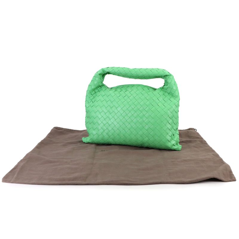 Bottega Veneta Intrecciato Pop Small Shoulder Bag Leather Green