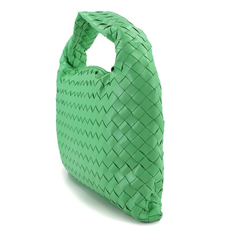 Bottega Veneta Intrecciato Pop Small Shoulder Bag Leather Green