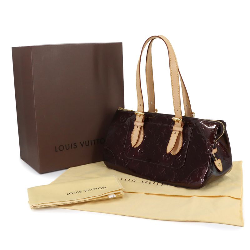 Louis Vuitton Monogram Vernis Rosewood Avenue Shoulder Bag Amarante