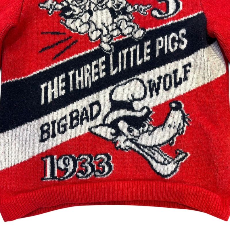 Gucci Knit Sweater S Disney the Three Little Pigs & Big Bad Wolf