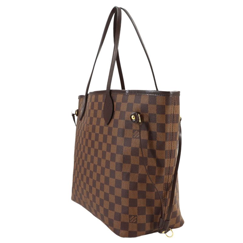 Louis Vuitton Damier Neverfull MM Tote Ebene Cerise Brown