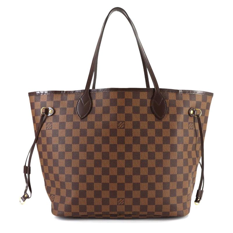 Louis Vuitton Damier Neverfull MM Tote Ebene Cerise Brown