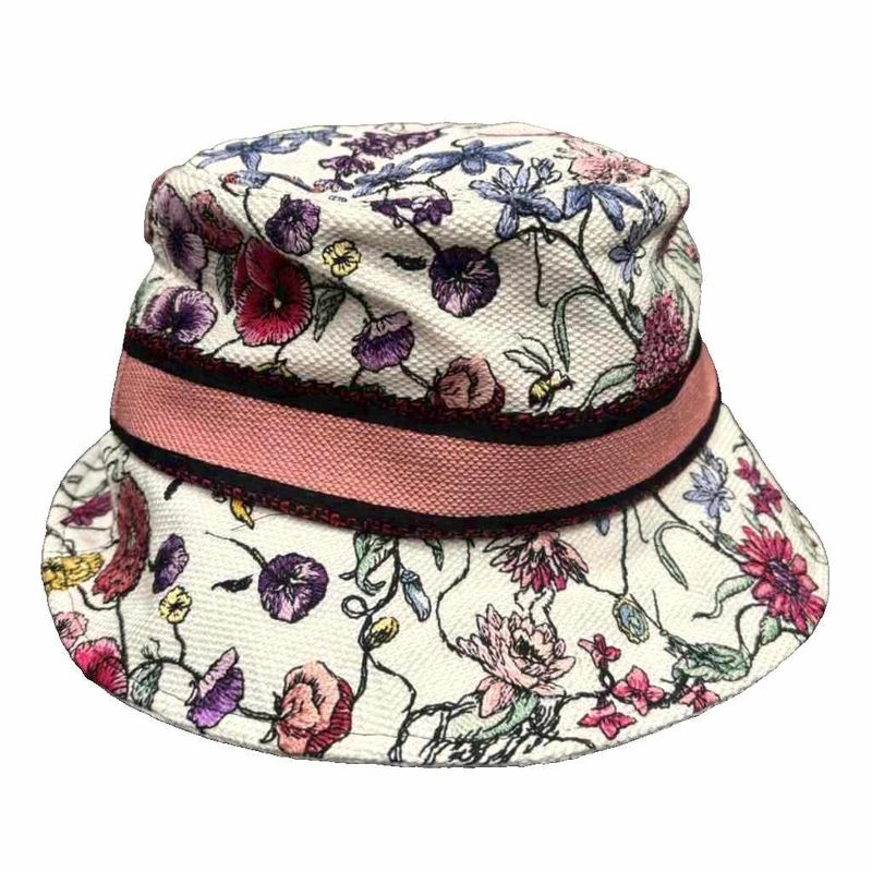 Dior D-bobby Hat Bucket Floral Pattern White
