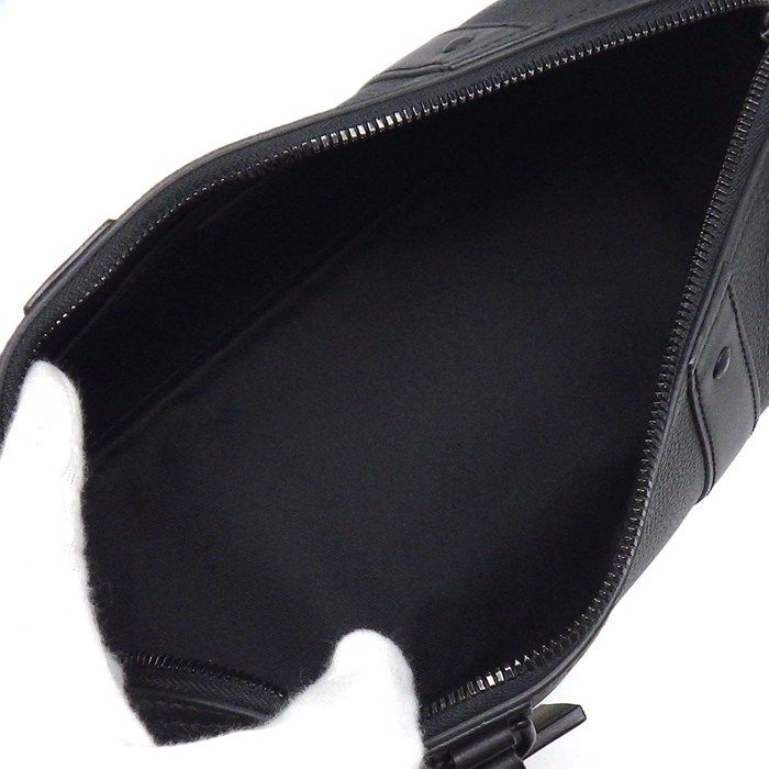 Louis Vuitton Shoulder Bag City Keepall Black LV Aerogram Leather