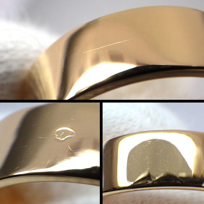 Hermes Ring D'ancre PM Points Diamond 18k Pink Gold