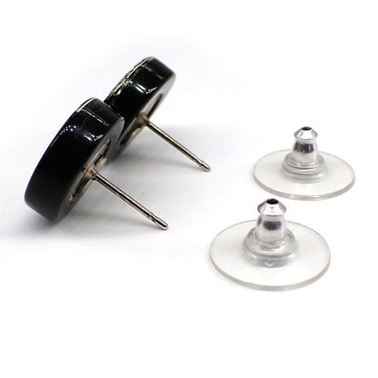 Chanel Earrings CC Logo Spring Collection Round Rhinestone Metal