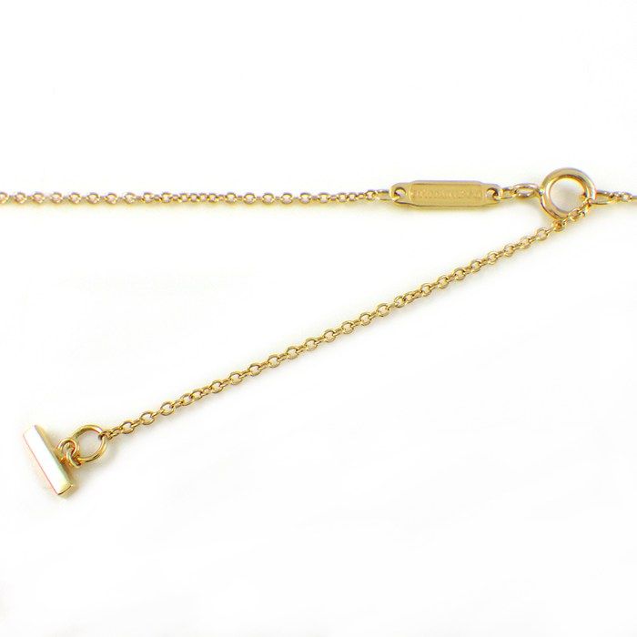 Tiffany & Co Necklace T Smile Mini Micro 18k Yellow Gold