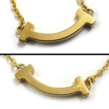 Tiffany & Co Necklace T Smile Mini Micro 18k Yellow Gold