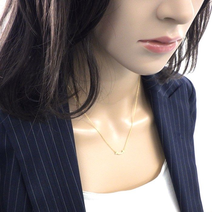 Tiffany & Co Necklace T Smile Mini Micro 18k Yellow Gold