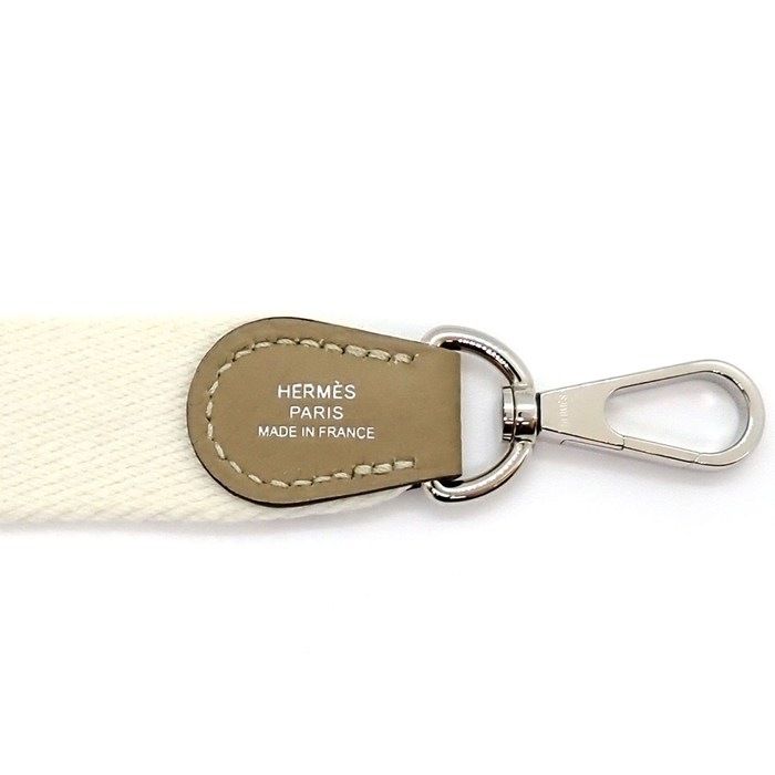 Hermes Shoulder Bag Evelyne TPM Amazone Trench White Taurillon Clemence Silver