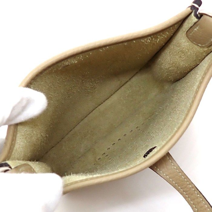 Hermes Shoulder Bag Evelyne TPM Amazone Trench White Taurillon Clemence Silver