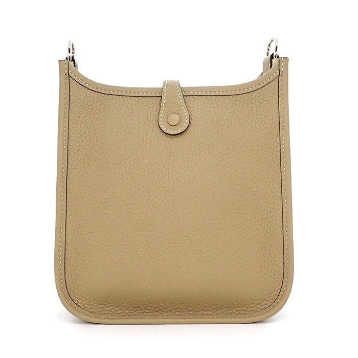Hermes Shoulder Bag Evelyne TPM Amazone Trench White Taurillon Clemence Silver
