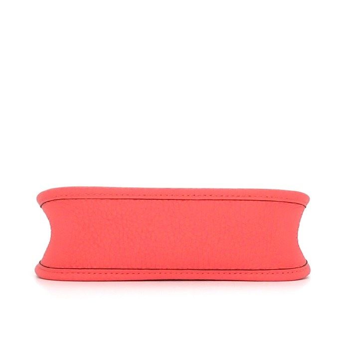 Hermes Shoulder Bag Evelyne TPM Amazone Rose Texas Taurillon Clemence Silver