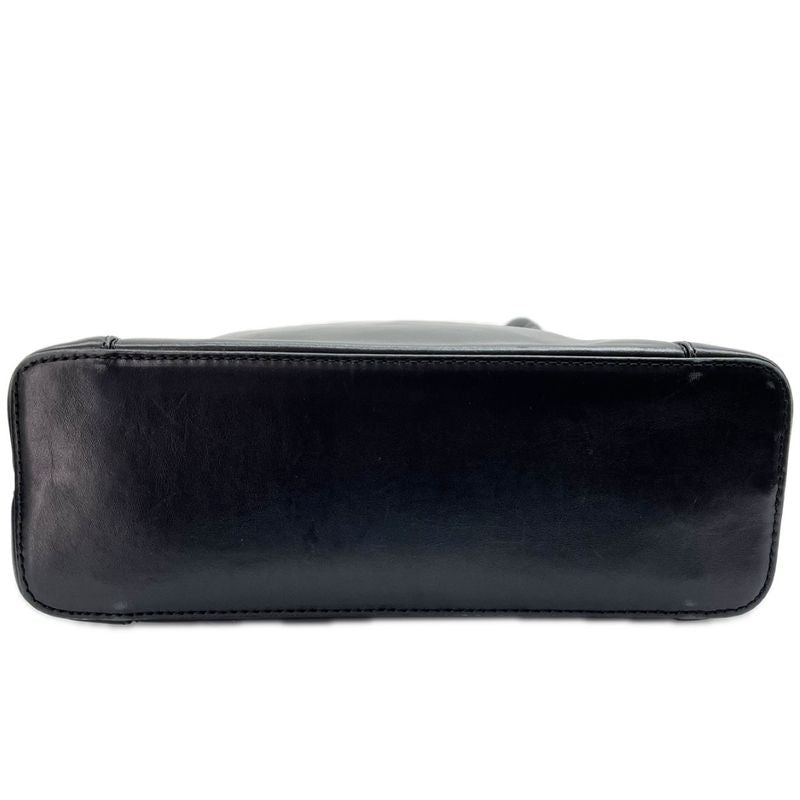 Chanel Shoulder Bag Logo Fringe Hotei Black