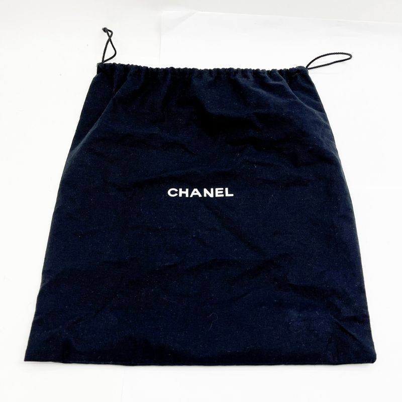 Chanel Shoulder Bag Logo Fringe Hotei Black