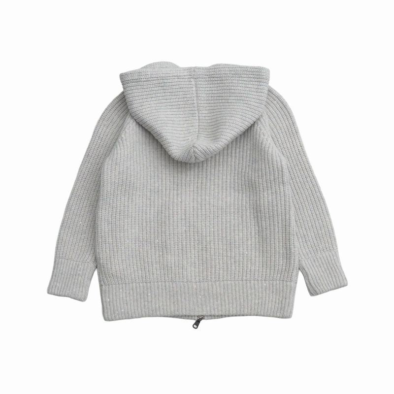 Brunello Cucinelli Hoodie 4 Zip Up Knit Sequin