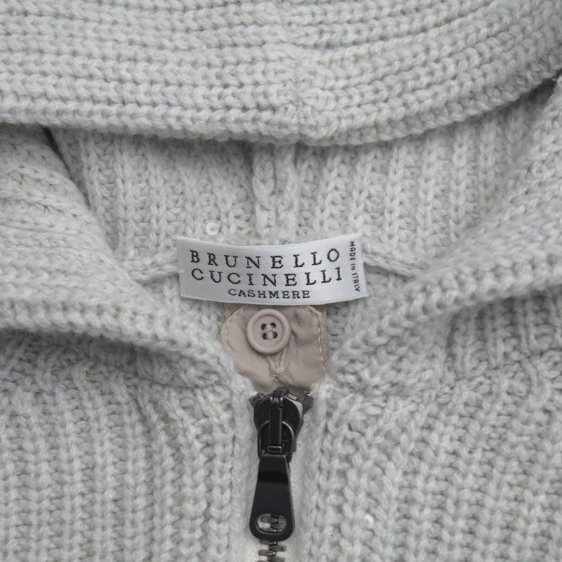 Brunello Cucinelli Hoodie 4 Zip Up Knit Sequin