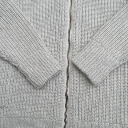 Brunello Cucinelli Hoodie 4 Zip Up Knit Sequin