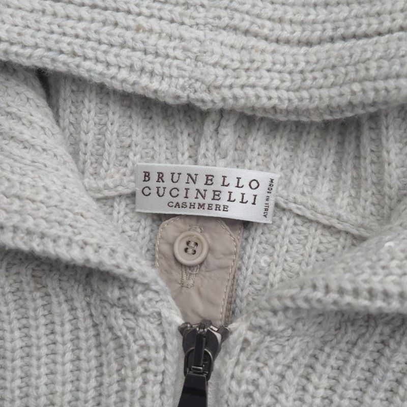 Brunello Cucinelli Hoodie 6 Zip Up Knit Sequins