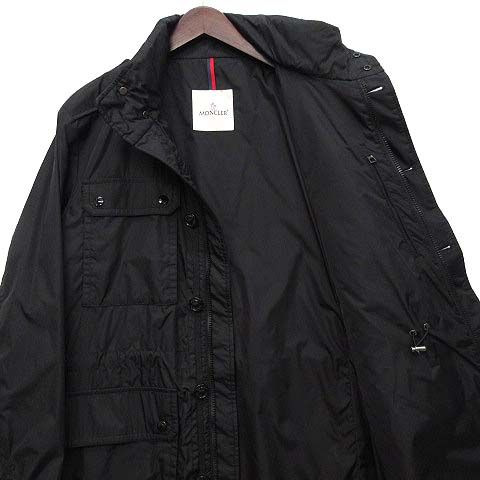 Moncler Lez Nylon Field Jacket Hood Black 4 Large