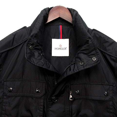Moncler Lez Nylon Field Jacket Hood Black 4 Large