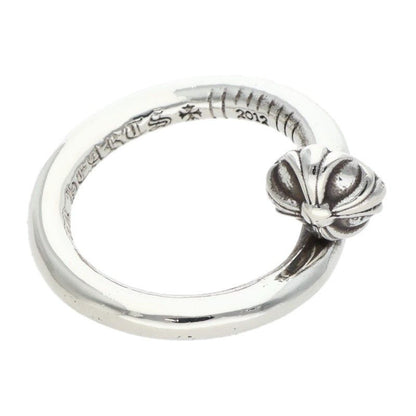 Chrome Hearts Nail Crsball Cross Ball Silver Ring