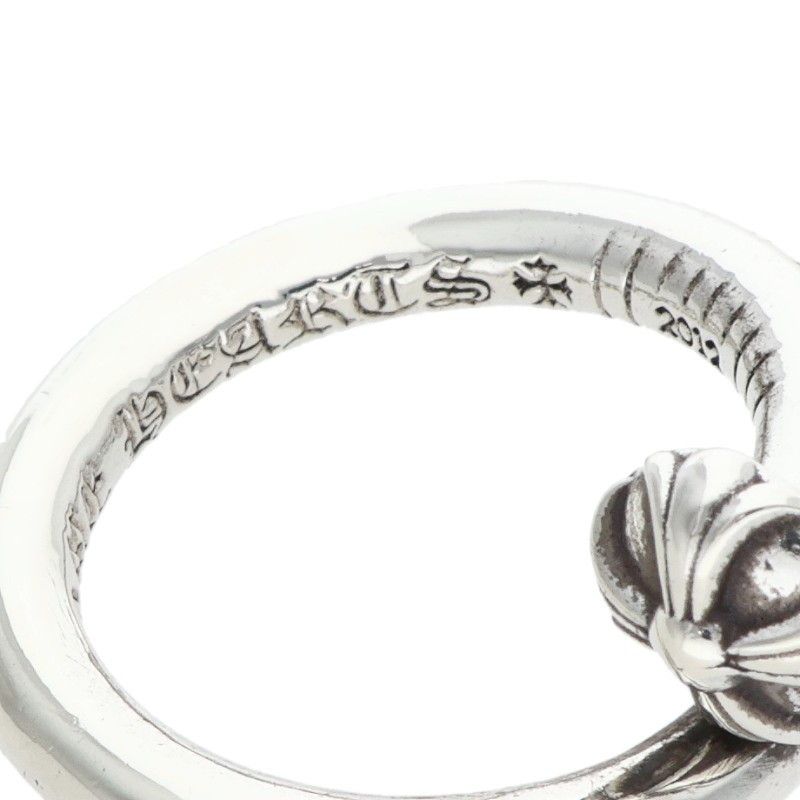 Chrome Hearts Nail Crsball Cross Ball Silver Ring