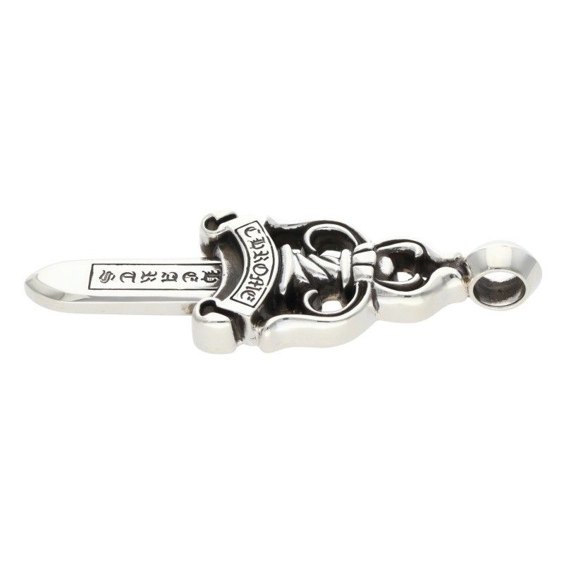 Chrome Hearts Large Dagger Pendant Silver Necklace