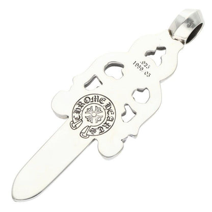 Chrome Hearts Large Dagger Pendant Silver Necklace