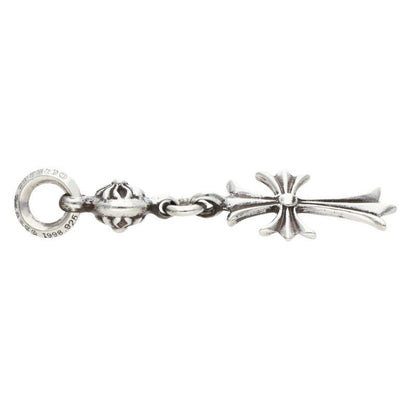 Chrome Hearts Tny CH Crs 1 Ball Tiny Cross Charm Silver Necklace Top