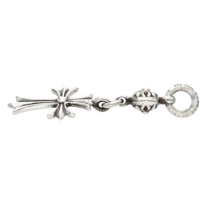 Chrome Hearts Tny CH Crs 1 Ball Tiny Cross Charm Silver Necklace Top