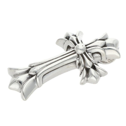 Chrome Hearts Dbl CH Crs Sml Small Double Cross Pendant Silver Necklace