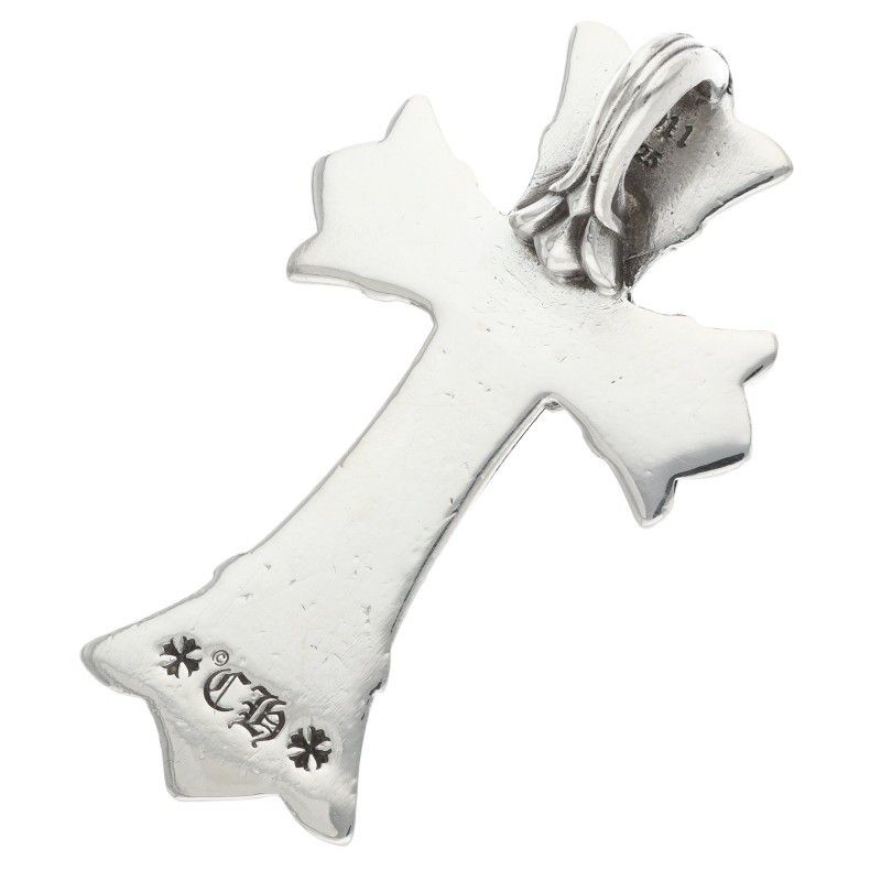 Chrome Hearts Dbl CH Crs Sml Small Double Cross Pendant Silver Necklace