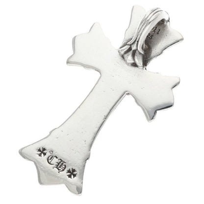 Chrome Hearts Dbl CH Crs Sml Small Double Cross Pendant Silver Necklace