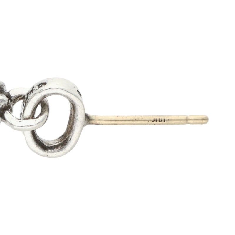 Chrome Hearts Bby Pprchn Baby Fat Drop Silver Earrings