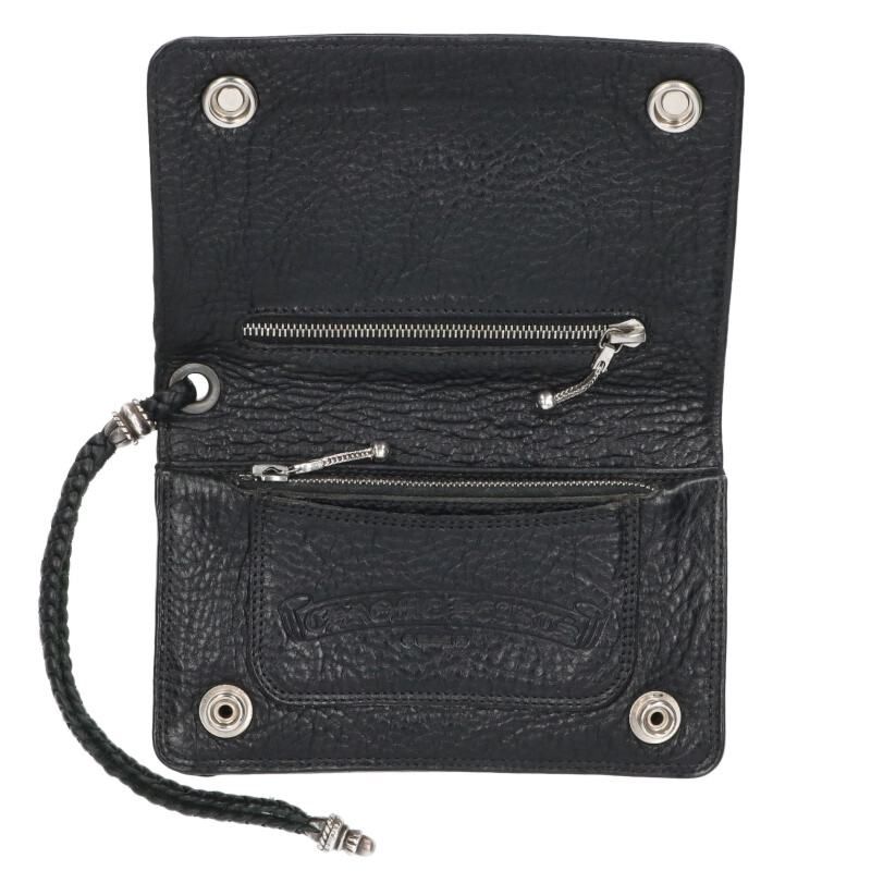 Chrome Hearts Strap Cross Ball Button Leather Wallet