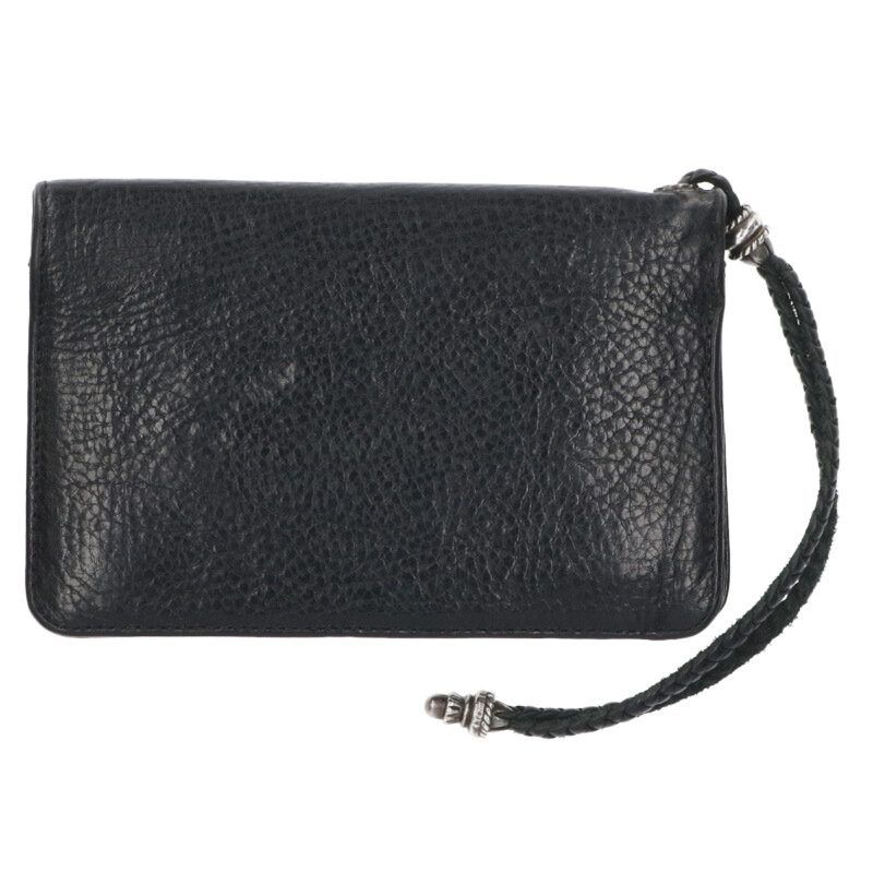 Chrome Hearts Strap Cross Ball Button Leather Wallet